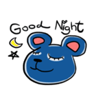 Yuppie blue bear（個別スタンプ：40）