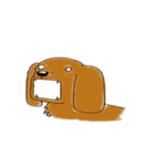ちょい長めのわんこたち（個別スタンプ：10）