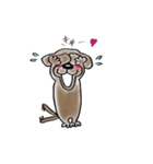 ちょい長めのわんこたち（個別スタンプ：14）