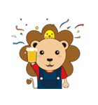 Foret lion and chick（個別スタンプ：36）
