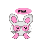 The pink rabbit is friendly（個別スタンプ：5）