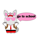 The pink rabbit is friendly（個別スタンプ：6）
