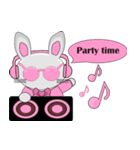 The pink rabbit is friendly（個別スタンプ：18）