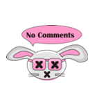The pink rabbit is friendly（個別スタンプ：22）