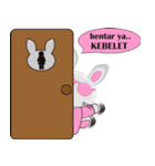 The pink rabbit is friendly（個別スタンプ：23）