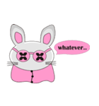 The pink rabbit is friendly（個別スタンプ：24）