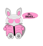 The pink rabbit is friendly（個別スタンプ：25）