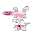 The pink rabbit is friendly（個別スタンプ：33）