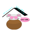 The pink rabbit is friendly（個別スタンプ：39）