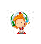 Cheerful Girl！ Cute Emot（個別スタンプ：14）
