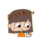 二つ結び＆おかっぱ女子（個別スタンプ：25）