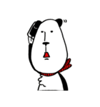 面長パンダ（個別スタンプ：12）
