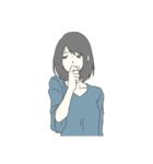 An Expressionless Girl（個別スタンプ：16）