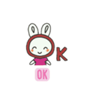 ウサギのあいさつやリアクション（個別スタンプ：3）