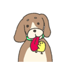 仲良し 犬とひよこ（個別スタンプ：10）