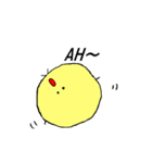 もふもふイエロー（個別スタンプ：1）