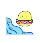 もふもふイエロー（個別スタンプ：15）