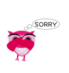 pink pink Owl（個別スタンプ：7）