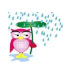 pink pink Owl（個別スタンプ：8）