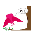 pink pink Owl（個別スタンプ：11）
