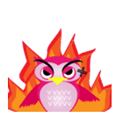 pink pink Owl（個別スタンプ：12）