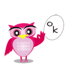 pink pink Owl（個別スタンプ：13）