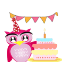 pink pink Owl（個別スタンプ：15）