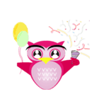 pink pink Owl（個別スタンプ：22）
