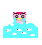 pink pink Owl（個別スタンプ：23）