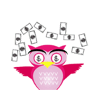 pink pink Owl（個別スタンプ：32）