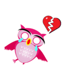 pink pink Owl（個別スタンプ：36）