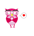 pink pink Owl（個別スタンプ：39）