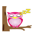 pink pink Owl（個別スタンプ：40）