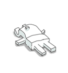 ブロックうさぎ（個別スタンプ：10）