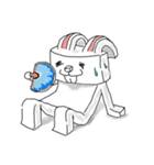 ブロックうさぎ（個別スタンプ：18）