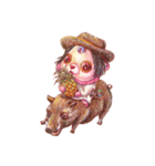 Pink Phang Phang - what what what！！（個別スタンプ：19）