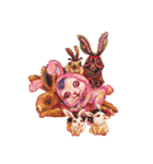 Pink Phang Phang - what what what！！（個別スタンプ：28）