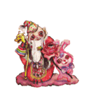 Pink Phang Phang - what what what！！（個別スタンプ：34）