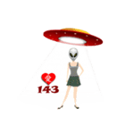 Alien Contact TextSpeak（個別スタンプ：12）