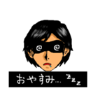 全てマウスで描いたイケメン表情スタンプ（個別スタンプ：14）