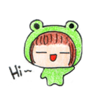 Run With Frog Girl（個別スタンプ：1）