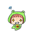 Run With Frog Girl（個別スタンプ：3）