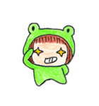 Run With Frog Girl（個別スタンプ：32）