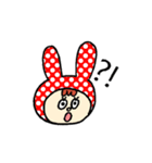 うさぎのずきん（個別スタンプ：17）