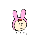 うさぎのずきん（個別スタンプ：24）
