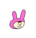 うさぎのずきん（個別スタンプ：34）