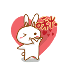 black and white cute bunny（個別スタンプ：1）