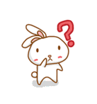 black and white cute bunny（個別スタンプ：3）
