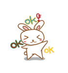 black and white cute bunny（個別スタンプ：5）