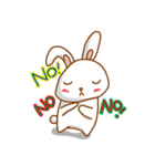 black and white cute bunny（個別スタンプ：6）